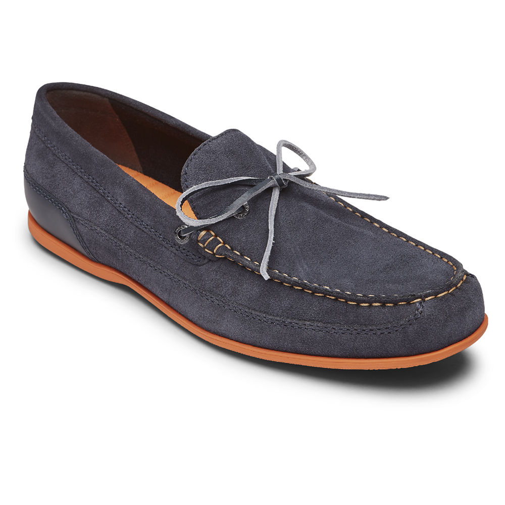 Rockport Singapore Mens Loafers - Malcom Tie Navy - OX0847615